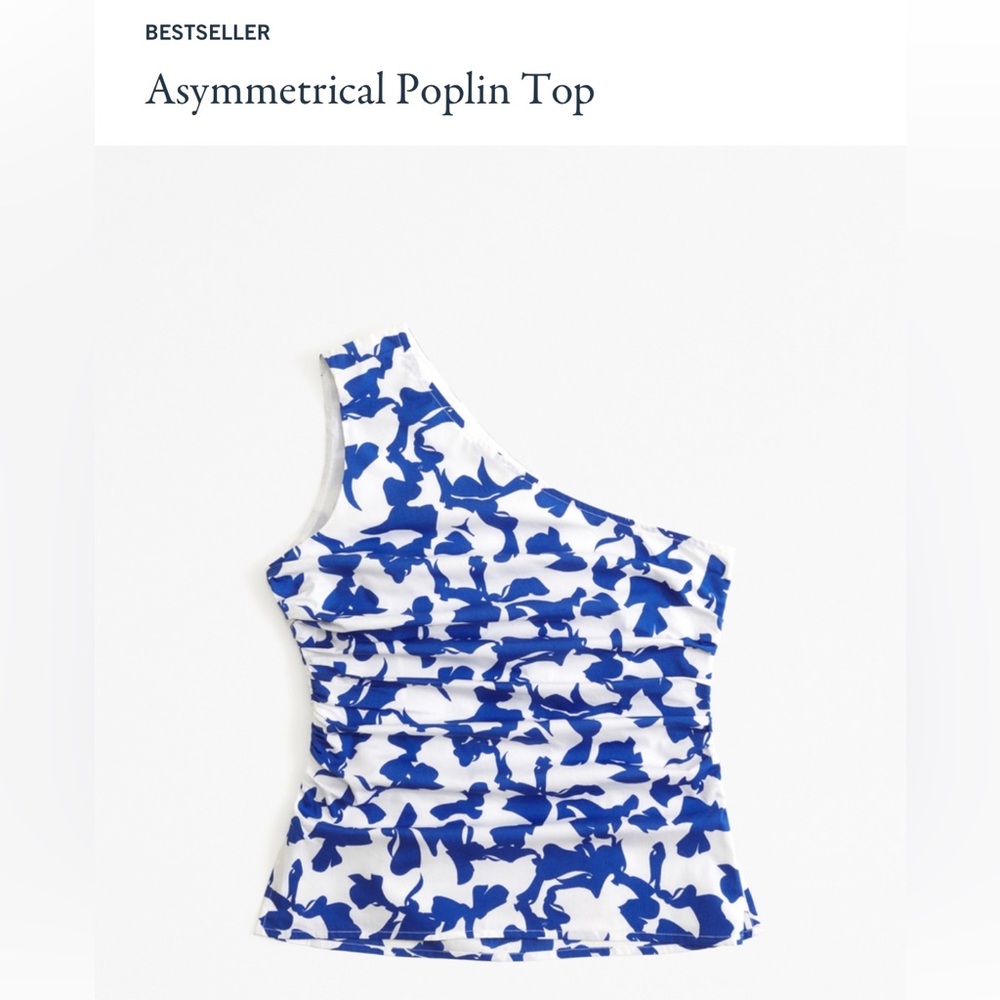 NWT Abercrombie Asymmetrical Poplin Top